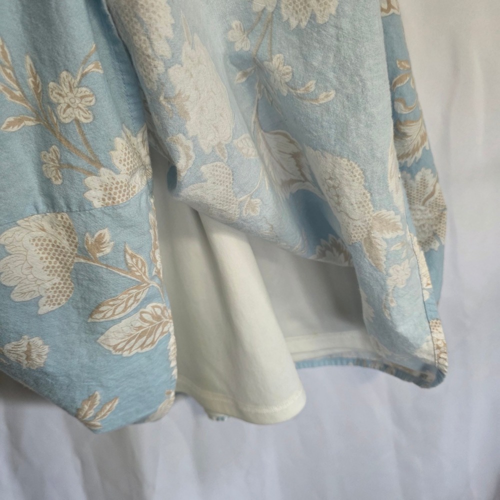 Anna Be Floral Dress Womens Small Cottagecore Blue Tie Front Babydoll Mini - Picture 8 of 13
